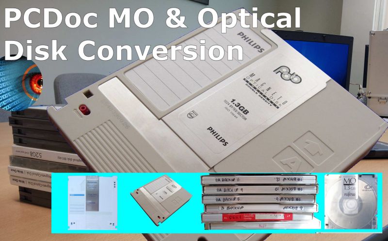 PCDOC Optical disks MO disks Magneto Optical disks converting migrating transferring data recovery export import read corrupt disks copying files off